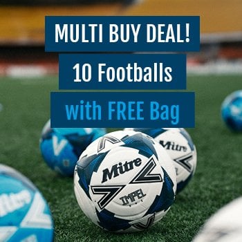 MULTI BUY DEAL! 10 Footballs with FREE bag