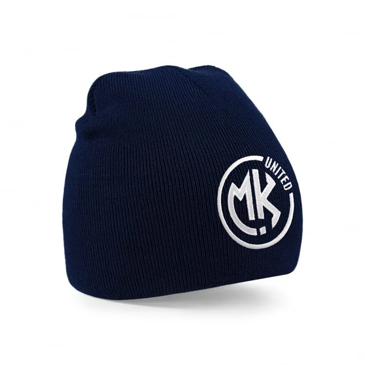 MK UNITED FC Prestige Beanie Hat Inc. Embroidered Badge