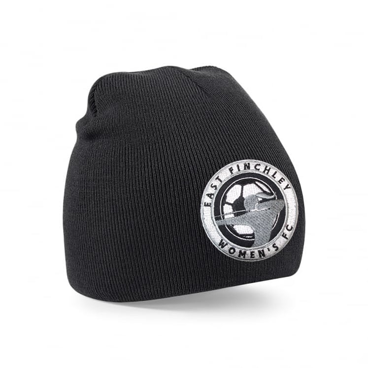 EAST FINCHLEY WOMEN'S FC Prestige Beanie Hat Inc. Embroidered Badge