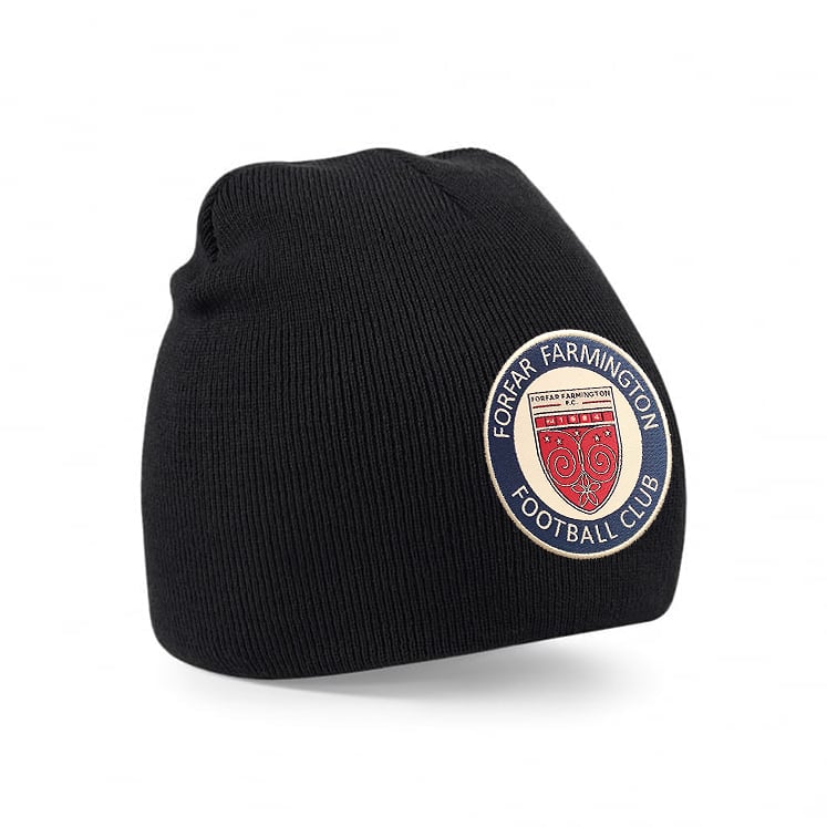 FORFAR FARMINGTON FC Prestige Beanie Hat Inc. Embroidered Badge