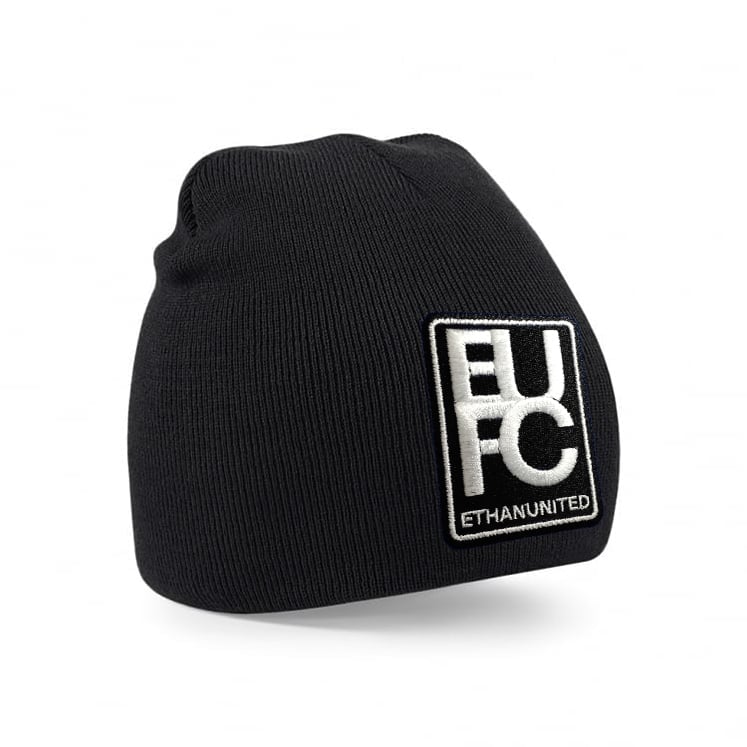 ETHAN UNITED FC Prestige Beanie Hat Inc. Embroidered Badge