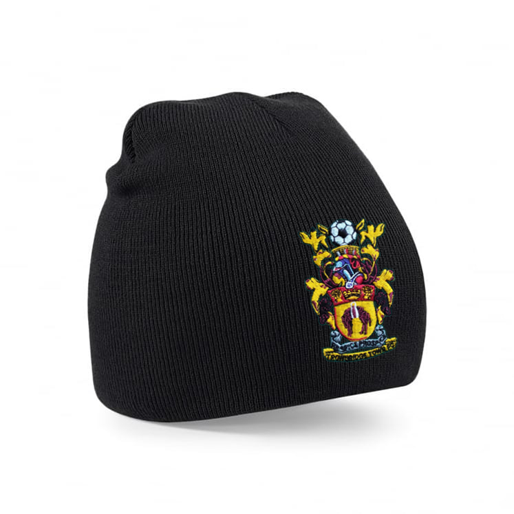 TROWBRIDGE TOWN FC Prestige Beanie Hat Inc. Embroidered Badge
