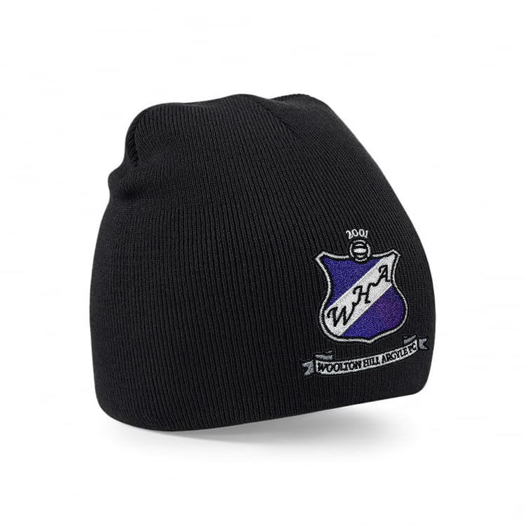 WOOLTON HILL ARGYLE Prestige Beanie Hat Inc. Embroidered Badge