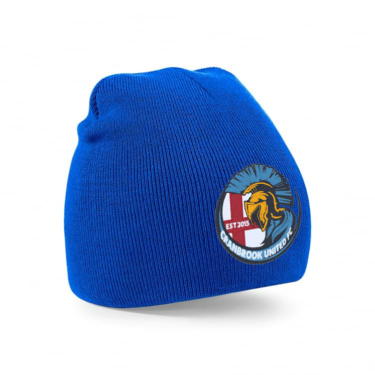 CRANBROOK UNITED FC Prestige Beanie Hat Inc. Embroidered Badge