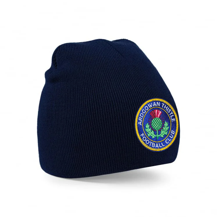 ARDGOWAN THISTLE  Prestige Beanie Hat Inc. Embroidered Badge