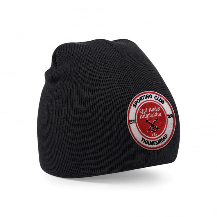SPORTING CLUB THAMESMEAD Prestige Beanie Hat Inc. Embroidered Badge
